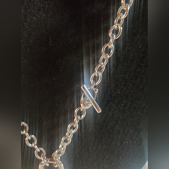 Coach Reserve Chain Turnlock Necklace and Earrings - Picture 5 of 14